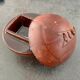 Cendrier longchamps en cuir et céramique, ballon vintage