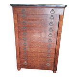 Semainier en acajou ou serre papiers