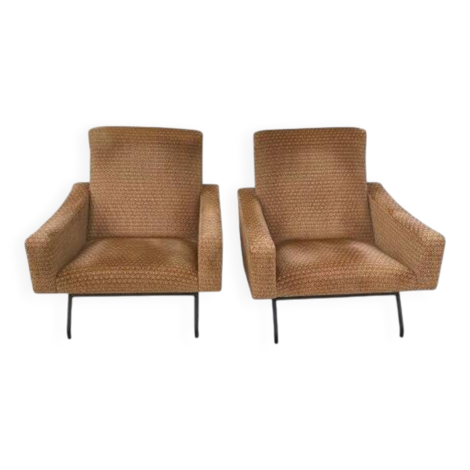 Paire de fauteuils  "galion" Gilbert Steiner , années 60