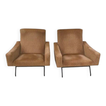 Paire de fauteuils  "galion" Gilbert Steiner , années 60