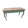 Rectangular coffee table, painted color green Sage and patina