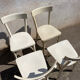 Set de 4 chaises bistrot blanches