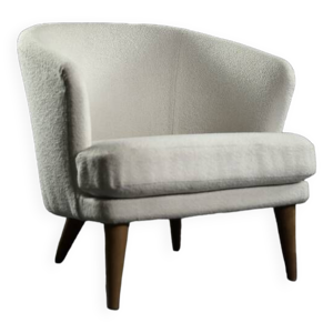 Fauteuil bas en chêne - moderne