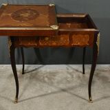 Mahogany Games Table, Louis XV/Louis XVI Transition Style – Late 19th Century