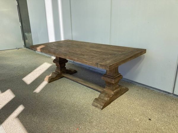 Table monastère en bois ancien - Spirito 220 par 100 cm