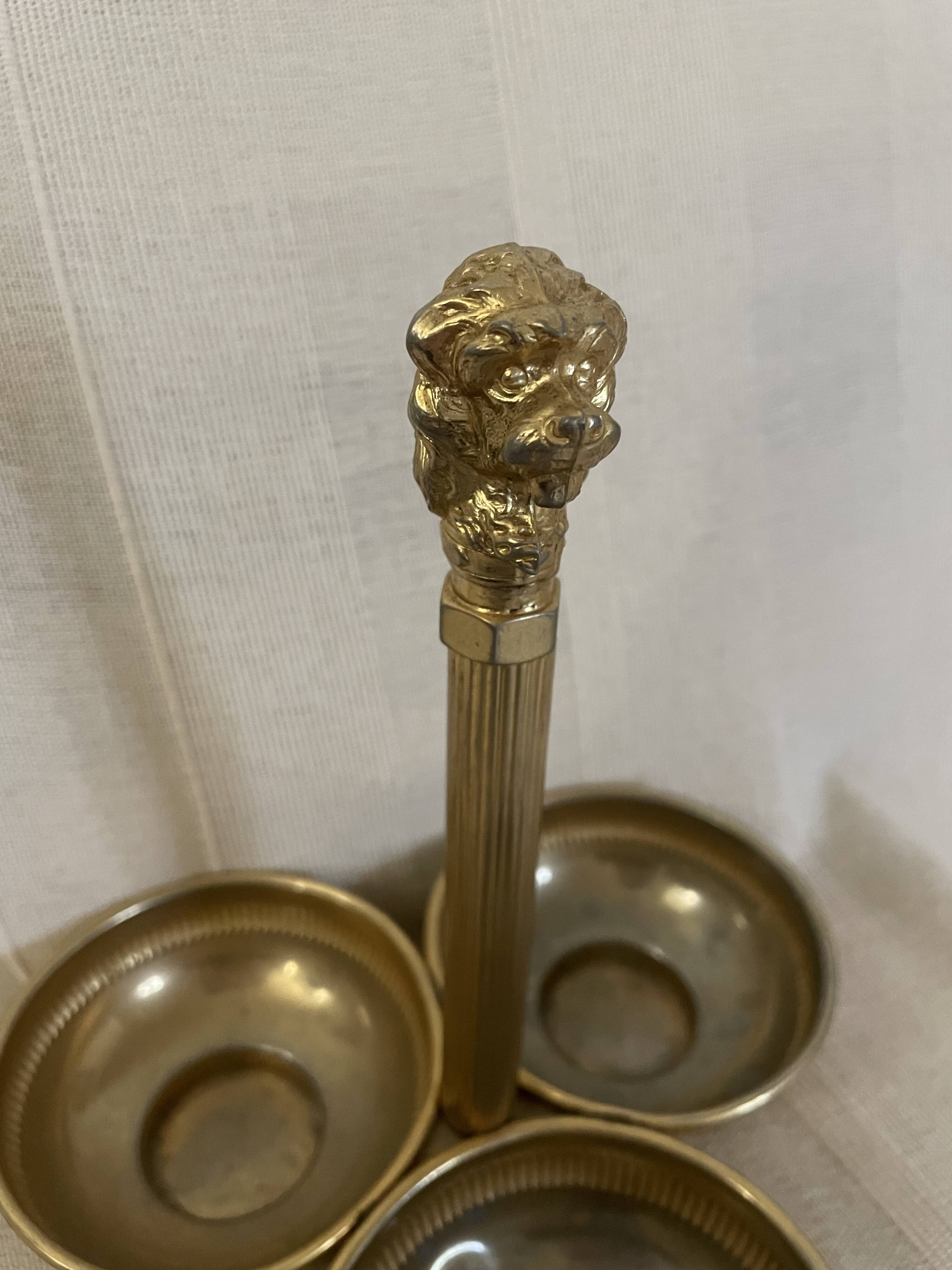 Vintage brass gold aperitif server