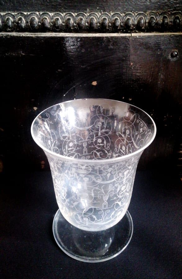 Baccarat vase Michelangelo art deco
