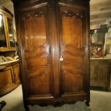 Louis XV period wardrobe in solid walnut