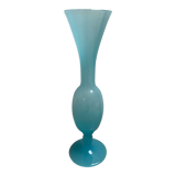 Blue opaline glass soliflore vase