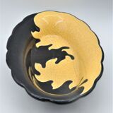Old dish in enamels from longwy ombre et lumière collection ceramic design