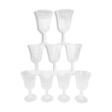 Set of 9 wine glasses