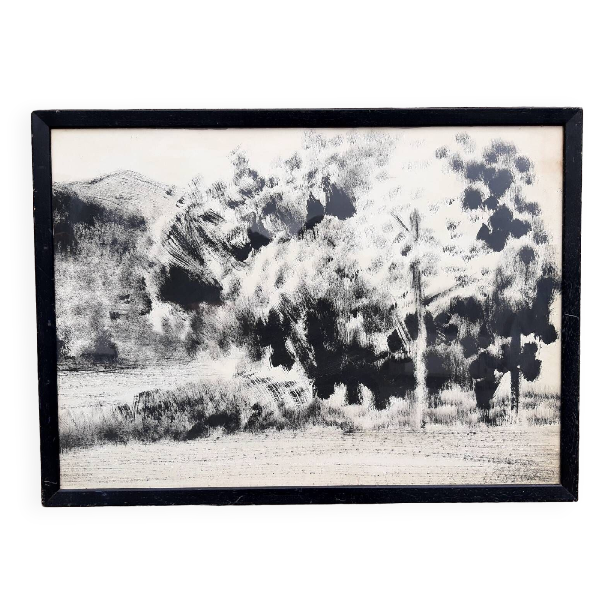 Charcoal on paper by Granados Llimona