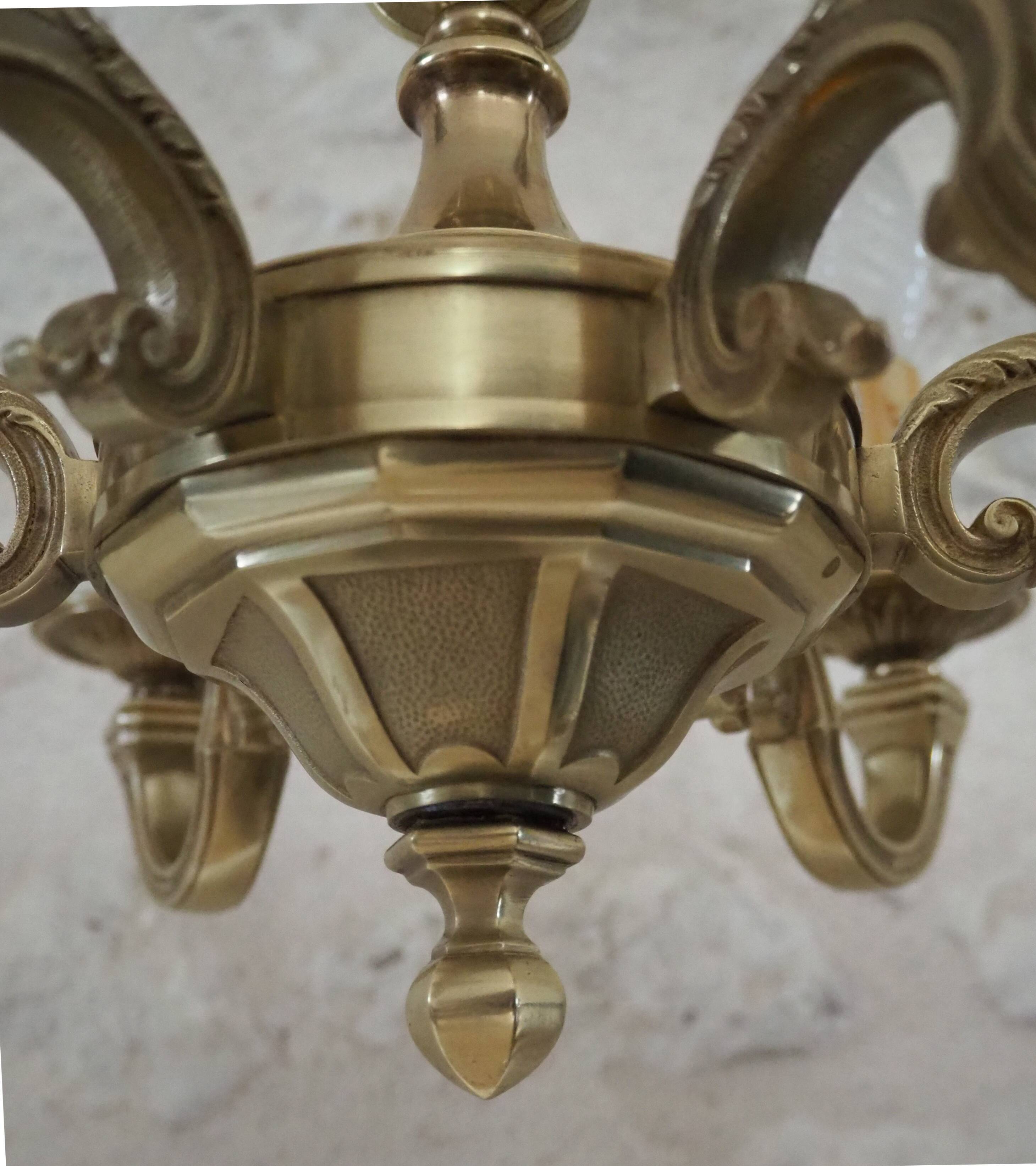 Bronze chandelier in Louis XV style - 6 lights