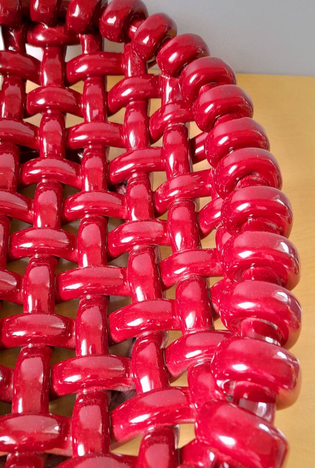 J.Massier Vallauris braided fruit bowl