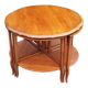 Coffee table nesting tables in cherry wood in classic style from the 60s/70s
