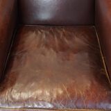 Set of 2 design armchairs made of sheepskin