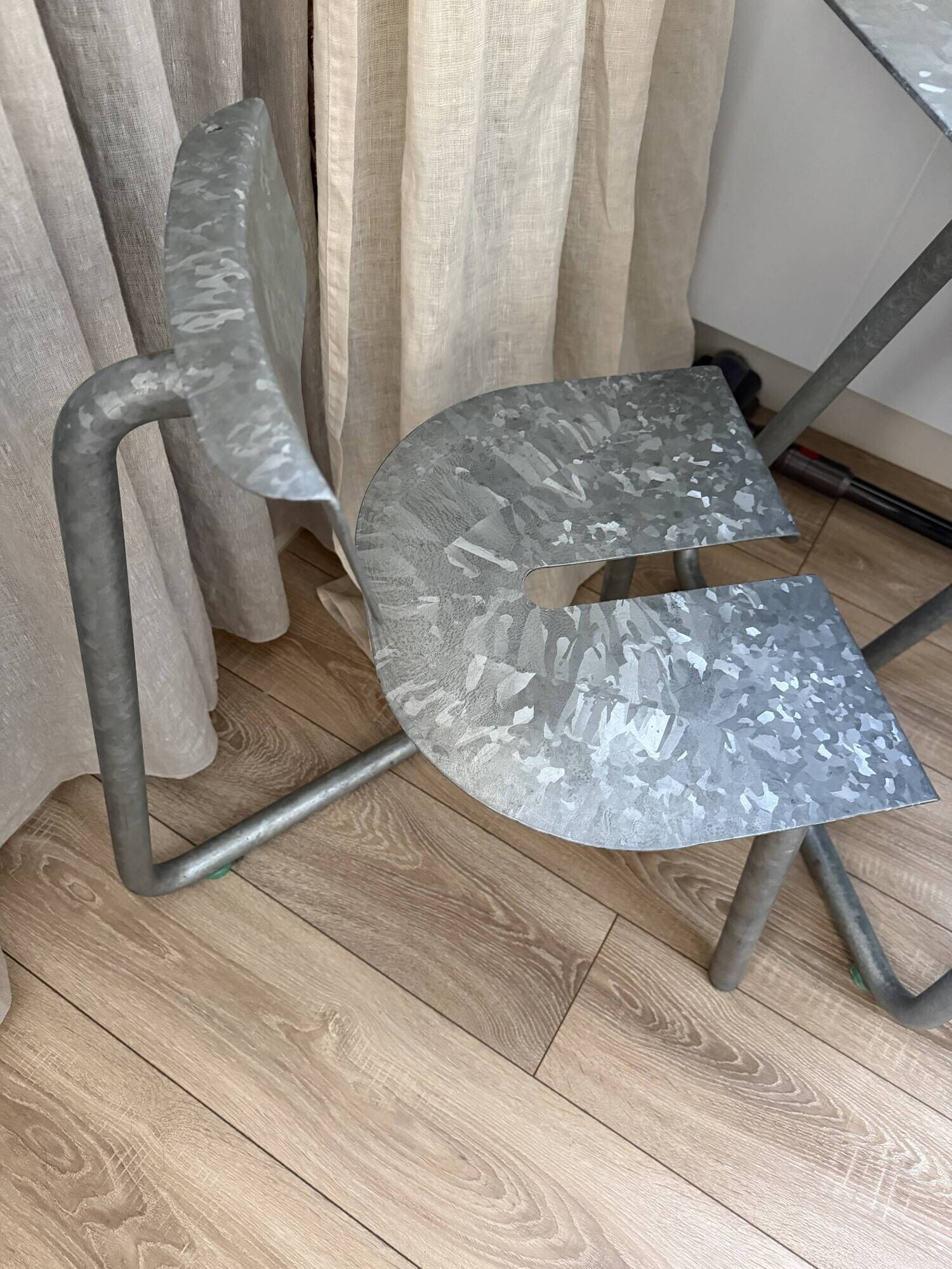 Set of a dining table and two chairs (vintage) purchased from a gallery.