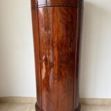 Somno “Column” or Cylindrical Cabinet, in flamed mahogany, Copenhagen, 1830-1840