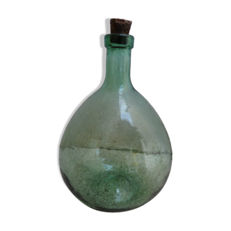 Dame Jeanne VOD in green glass with its 6l cap