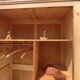 Parisian wardrobe in raw wood