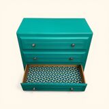 Commode art déco vert émeraude