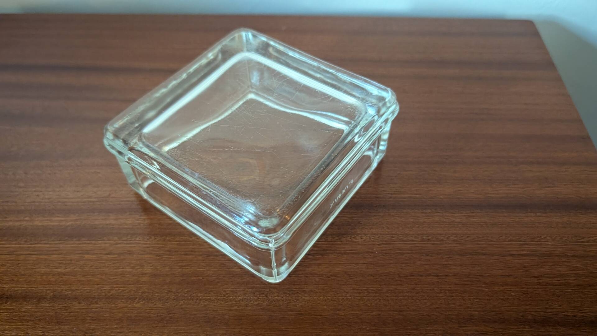 Lumax modernist glass catchall from the 1960s.