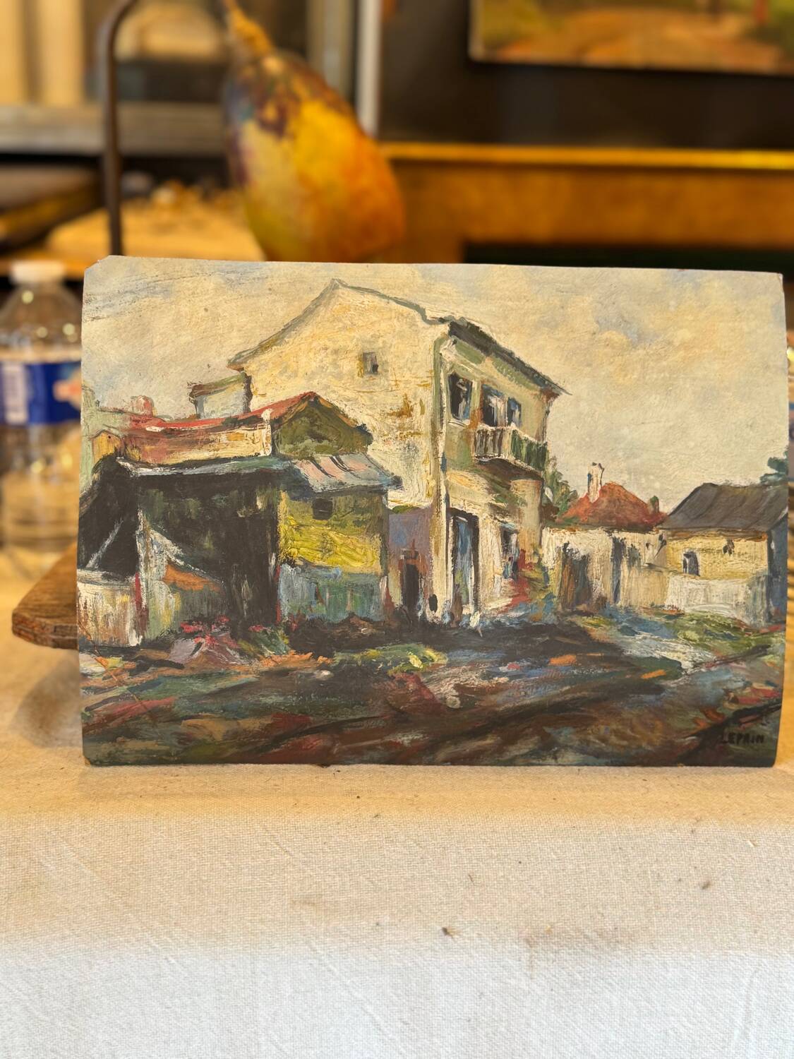 Oil on Panel Painting by Marcel Leprin