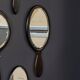 Collection antique du 19ème siècle de vingt-cinq miroirs à main en bois