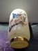 Ancien vase opaline blanc crème décor oiseaux & dorures vintage