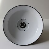 Suspension enamelled sheet metal type workshop lamp