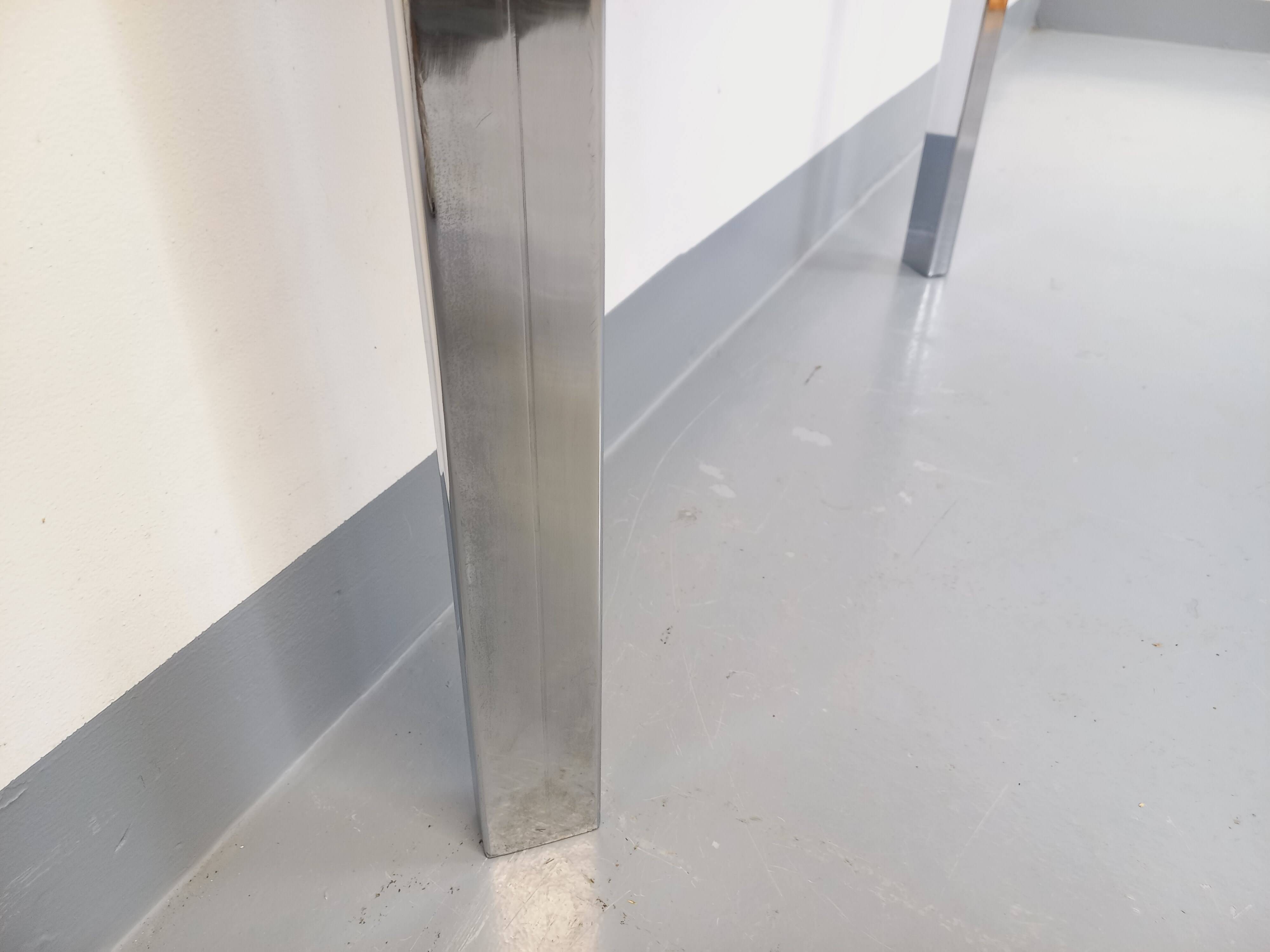 Pierre Paulin vintage square dining table in rosewood and metal