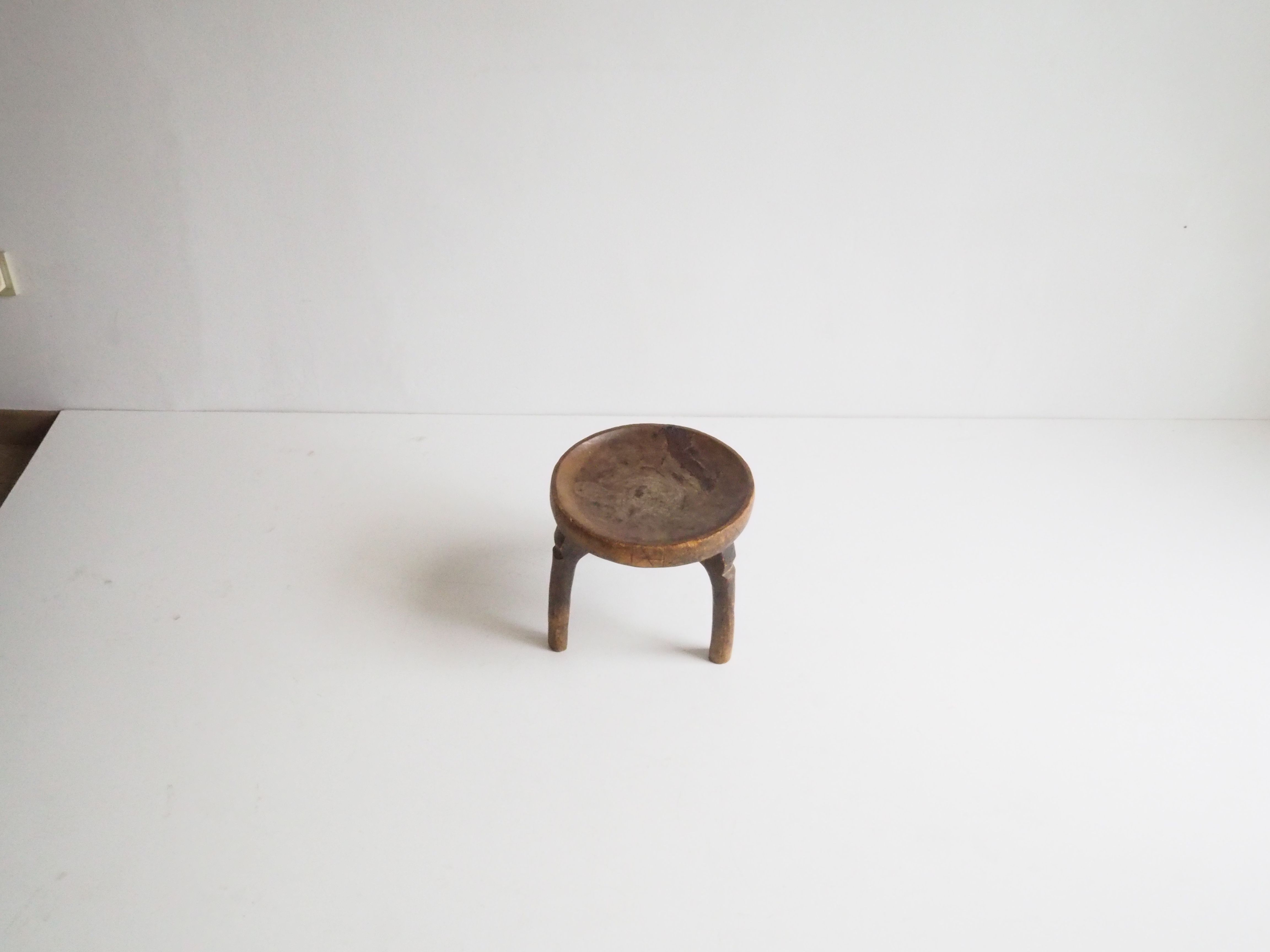 Wa-Hehe tribal carved tripod stool, Tanzania 1950s