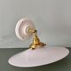 Applique abat-jour vintage en opaline blanche