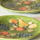 10 antique plates in fruit slip