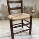 6 straw and oak chairs, mountain furniture