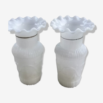 Paire de vases en opaline