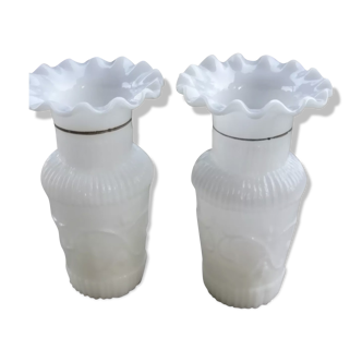 Paire de vases en opaline