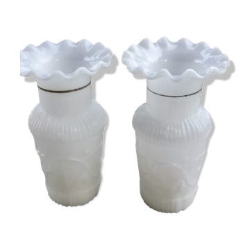 Paire de vases en opaline