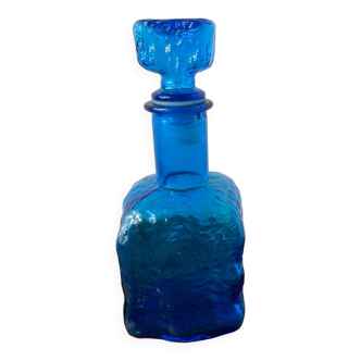 Carafe en verre d’empoli bleu