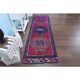 1970s vintage Turkish Oushak handmade wool runner 95x310
