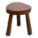 Brutalist wooden tripod stool