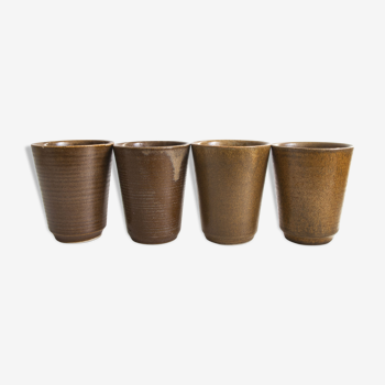 Cups in stoneware Digoin factory
