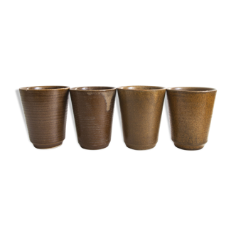 Cups in stoneware Digoin factory