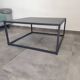 Table basse style industrielle métal 80 x 80