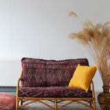 Vintage bamboo sofa 90