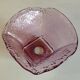 Abat-jour en verre moulé peint violet - design 70's