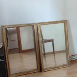 Paire de miroirs en bois doré - XIXe siècle