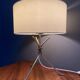 Brass lable lamp with round shade 1960s