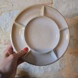 6 "Grès du Marais France" compartment plates for fondue