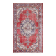 Vintage Turkish Oushak Handmade Wool Cotton Red Area Rug 124x209